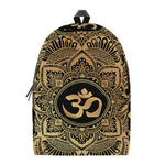 Gold Om Mandala Print Backpack