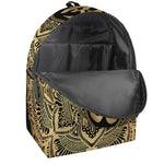 Gold Om Mandala Print Backpack