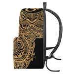 Gold Om Mandala Print Backpack