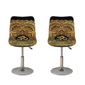 Gold Om Mandala Print Bar Stool Covers