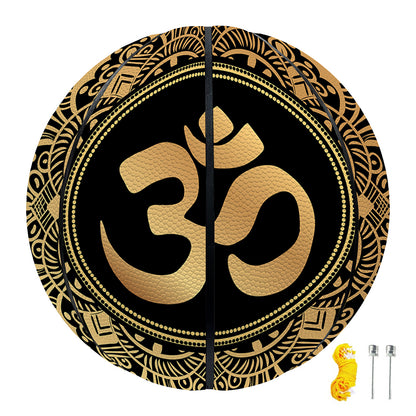 Gold Om Mandala Print Basketball