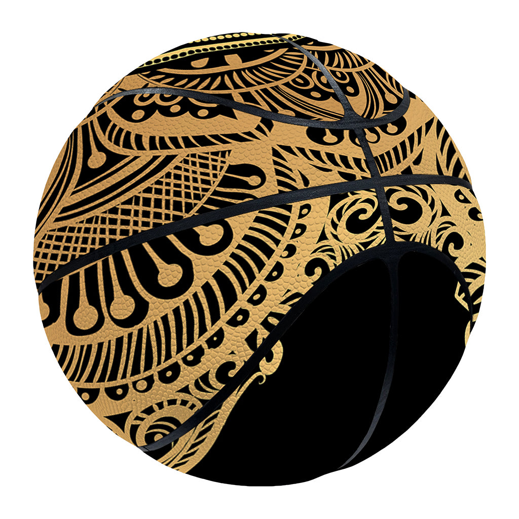 Gold Om Mandala Print Basketball