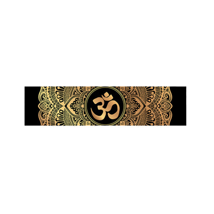 Gold Om Mandala Print Bed Runner