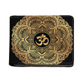 Gold Om Mandala Print Bifold Wallet