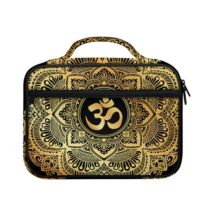 Gold Om Mandala Print Briefcase Bible Bag