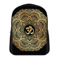 Gold Om Mandala Print Casual Backpack