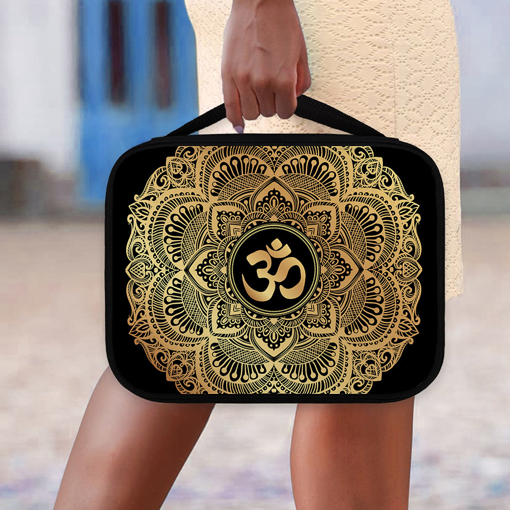 Gold Om Mandala Print Classic Bible Case