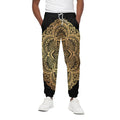 Gold Om Mandala Print Cotton Sweatpants