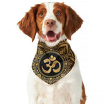 Gold Om Mandala Print Dog Bandana