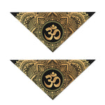 Gold Om Mandala Print Dog Bandana