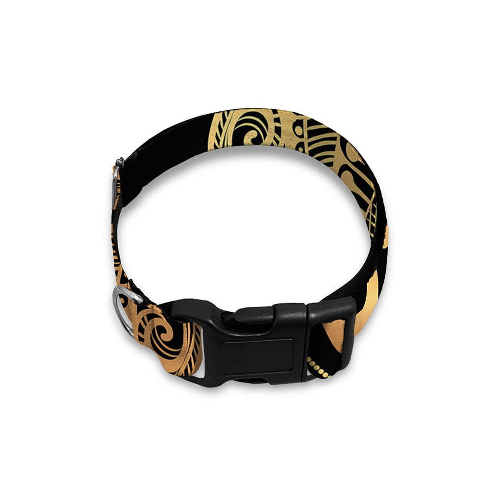Gold Om Mandala Print Dog Collar