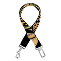 Gold Om Mandala Print Dog Seat Belt