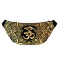 Gold Om Mandala Print Fanny Pack