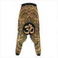 Gold Om Mandala Print Hammer Pants