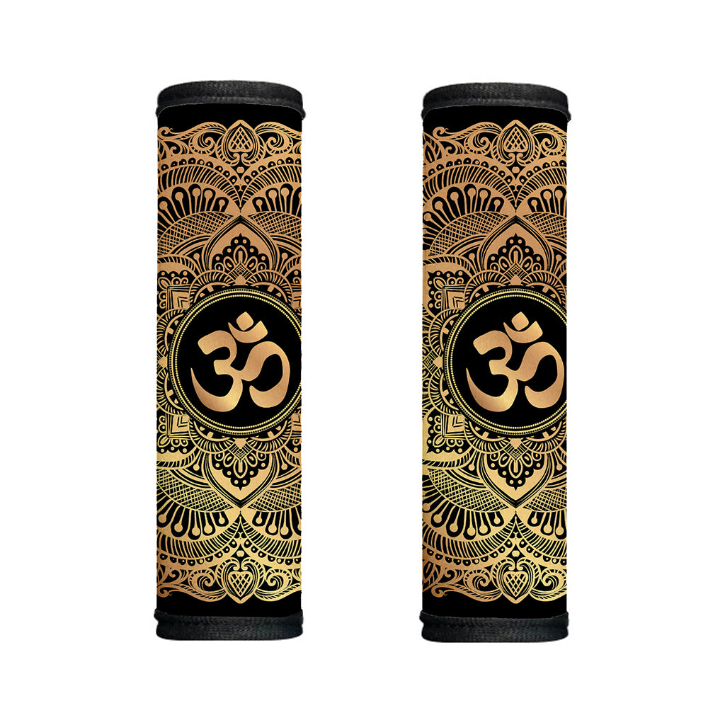 Gold Om Mandala Print Handle Covers