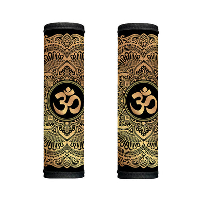 Gold Om Mandala Print Handle Covers