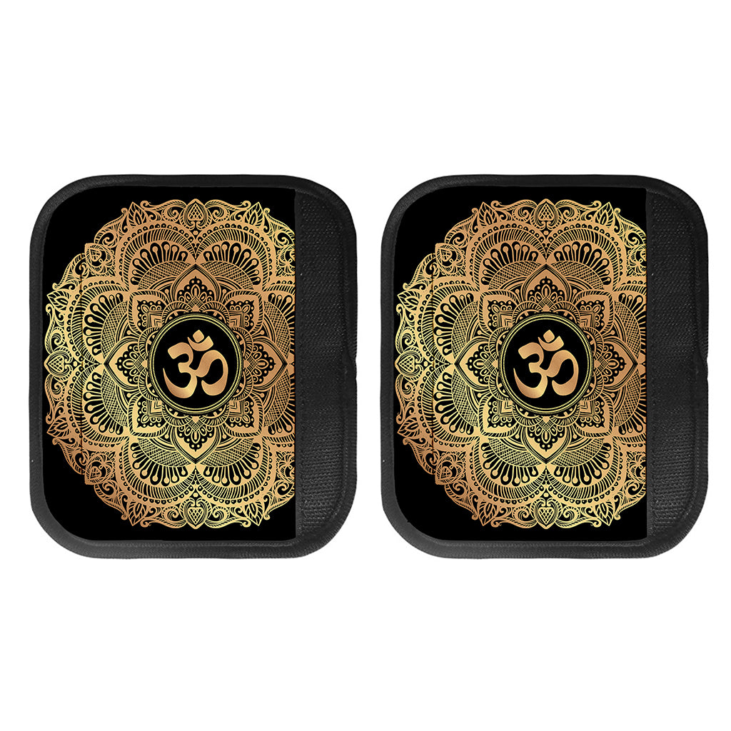 Gold Om Mandala Print Handle Covers