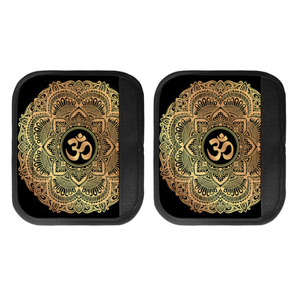 Gold Om Mandala Print Handle Covers