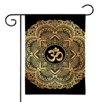 Gold Om Mandala Print House Flag