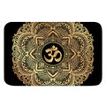 Gold Om Mandala Print Indoor Door Mat