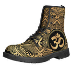 Gold Om Mandala Print Backpack