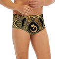 Gold Om Mandala Print Men's Briefs