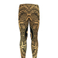 Gold Om Mandala Print Men's Leggings