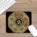 Gold Om Mandala Print Mouse Pad