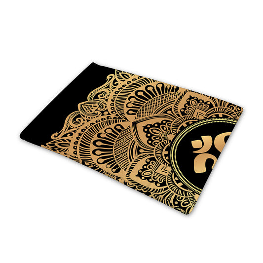 Gold Om Mandala Print Pet Cooling Mat Cover