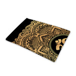 Gold Om Mandala Print Pet Cooling Mat Cover
