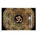 Gold Om Mandala Print Placemat