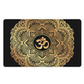 Gold Om Mandala Print Polyester Doormat