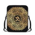 Gold Om Mandala Print Rectangular Crossbody Bag