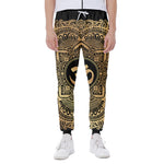 Gold Om Mandala Print Scuba Joggers