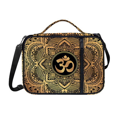 Gold Om Mandala Print Shoulder Strap Bible Bag