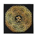 Gold Om Mandala Print Silk Bandana