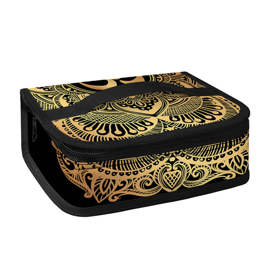 Gold Om Mandala Print Small Lunch Bag