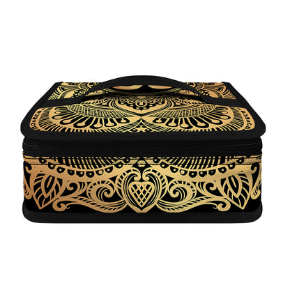 Gold Om Mandala Print Small Lunch Bag