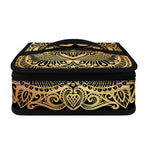 Gold Om Mandala Print Small Lunch Bag