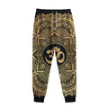 Gold Om Mandala Print Sweatpants