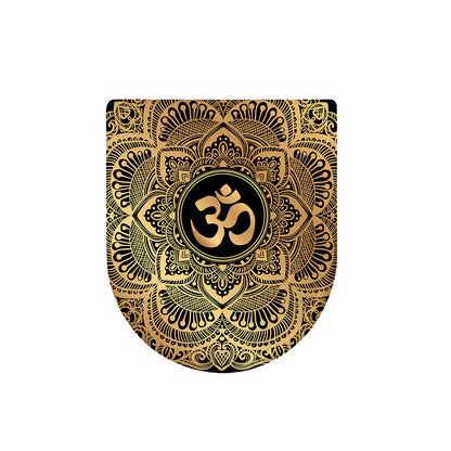 Gold Om Mandala Print Toilet Lid Cover