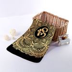 Gold Om Mandala Print Towel