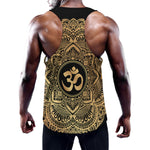 Gold Om Mandala Print Training Tank Top