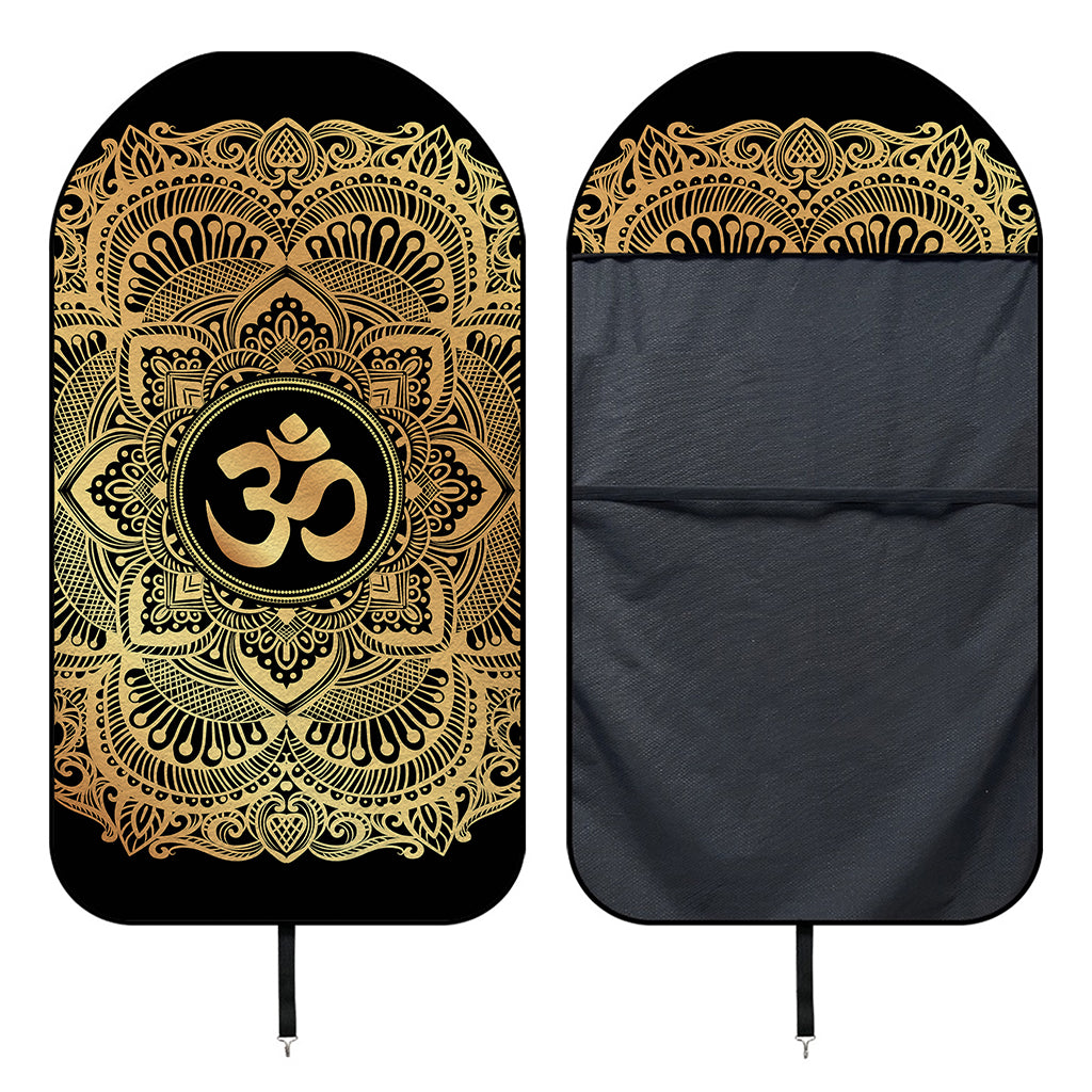 Gold Om Mandala Print Waterproof Car Seat Cover