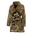 Gold Om Mandala Print Women's Bathrobe