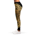 Gold Om Mandala Print Women's Leggings