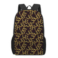 Gold Om Symbol Pattern Print 17 Inch Backpack