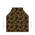 Gold Om Symbol Pattern Print Adjustable Apron
