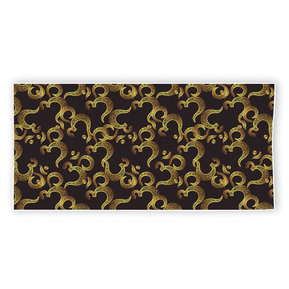 Gold Om Symbol Pattern Print Beach Towel