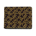 Gold Om Symbol Pattern Print Bifold Wallet